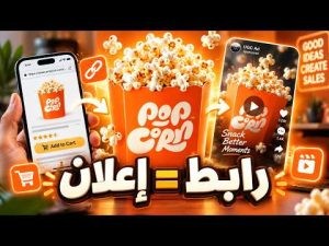 تحويل رابط المنتج إلى إعلان UGC مع Popcorn Studio