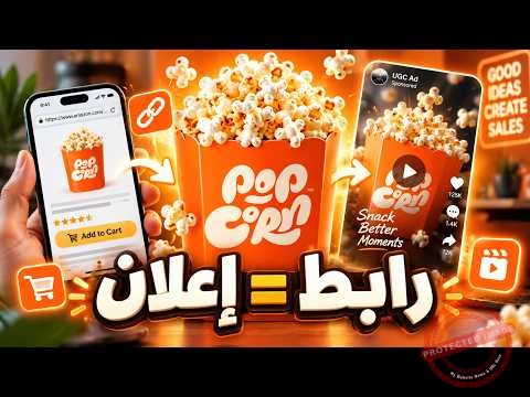 تحويل رابط المنتج إلى إعلان UGC مع Popcorn Studio